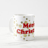 Mug Magnifique Noël blanc rouge et or (Devant gauche)