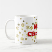 Mug Magnifique Noël blanc rouge et or (Gauche)