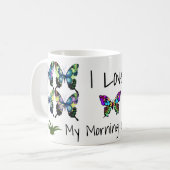 Mug Magnifique papillon élégant avec typographie (Devant gauche)
