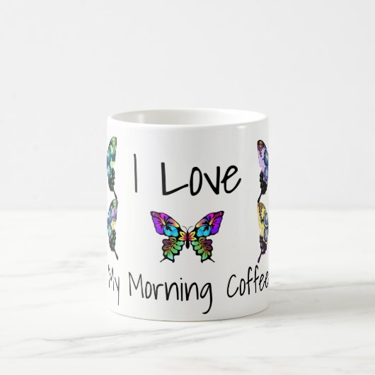 Mug Magnifique papillon élégant avec typographie (Centre)