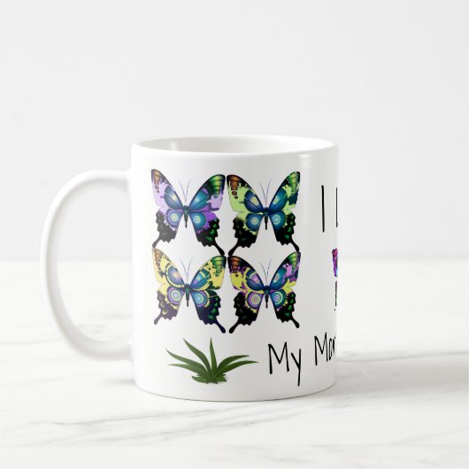 Mug Magnifique papillon élégant avec typographie (Gauche)