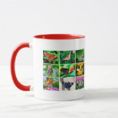 Mug Magnifique Papillons Collage, 9 Photos (Gauche)