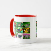 Mug Magnifique Papillons Collage, 9 Photos (Devant gauche)