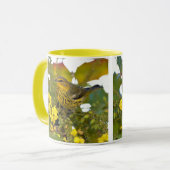 Mug Magnifique Paruline du Cap May sur Mahonia (Devant gauche)