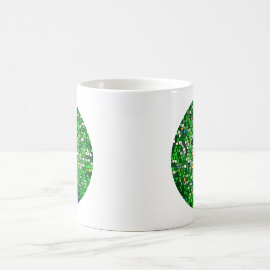 Mug Magnifique Peacock mosaïque cadeaux d'art customis (Centre)