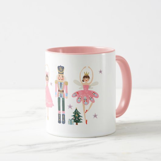 Mug Magnifique Pink Nutcracker Scène Noël (Devant droit)