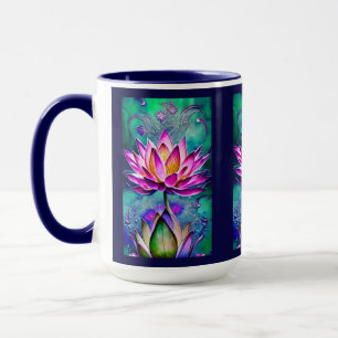 Mug Magnifique Portrait rose Lotus Flower