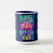 Mug Magnifique Portrait rose Lotus Flower (Centre)