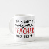 Mug Magnifique professeur de typographie moderne cadea (Devant gauche)