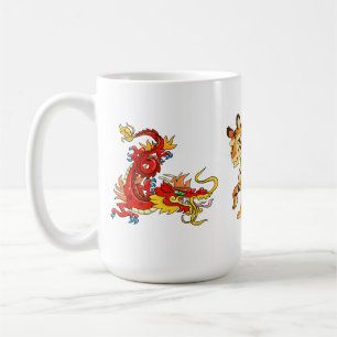 Mug Magnifiques dragons orientaux et tigres