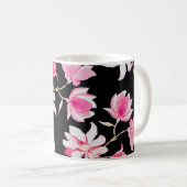 Mug Magnolia romantique : Aquarelle noire (Devant droit)