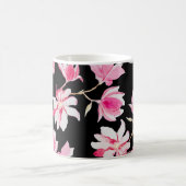 Mug Magnolia romantique : Aquarelle noire (Centre)