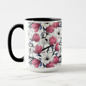 Mug Magnolia rose et métis bleu (Gauche)