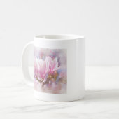 Mug Magnolia rose-pourpre en floraison - Fleur de prin (Devant gauche)