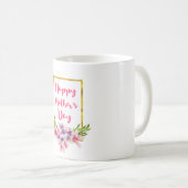 Mug Magnolias d'aquarelle rose et violet de la Fête de (Devant droit)