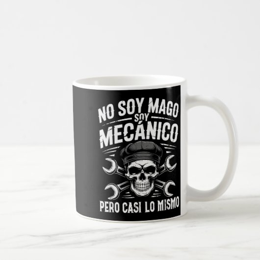 Mug Mago Y Mecánico Funny Car Mechanic Skull Spanish V (Droite)