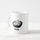 Mug mags drôle chat relax (Devant gauche)