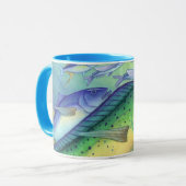 Mug Mahi Mahi (poisson de dauphin) chassant des (Devant gauche)