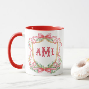 Mug Mahjong de Noël   Monogramme