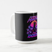 Mug Mahjong & Dogs Synthwave Doberman Art (Devant gauche)
