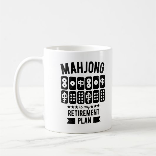 Mug Mahjong est mon plan de retraite | Funny mahjong (Gauche)
