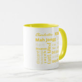 Mug Mahjong jaune (Devant droit)