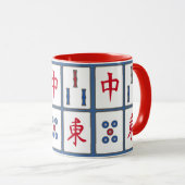 Mug Mahjong Jeu Titres Design (Devant droit)