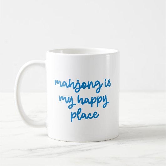 Mug Mahjong Lover Gift Funny Blue Game Night (Gauche)