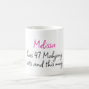 Mug Mahjong Personnalisé Créatif Drôle Nom