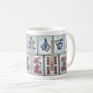 Mug Mahjong sur des tuiles (placez 6)