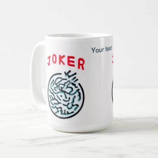 Mug MahJong symbole du jeu Joker tuile (Devant gauche)