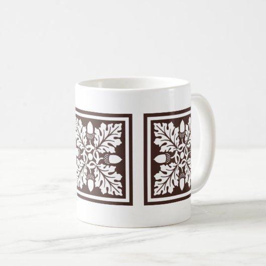 Mug Mahogany Acorn and Leaf Tile Design (Devant droit)