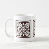 Mug Mahogany Acorn and Leaf Tile Design (Gauche)