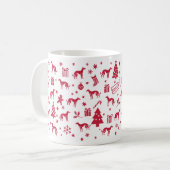 Mug Mahratta Greyhound Design de Noël (Devant gauche)
