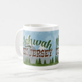Mug Mahwah New Jersey Fun Retro Snowy Mounts (Devant gauche)