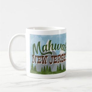 Mug Mahwah New Jersey Fun Retro Snowy Mounts