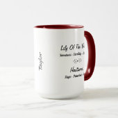 Mug Mai Fleur de naissance Lily de la Vallée et Hawtho (Devant droit)