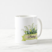 Mug Mai Fleur de naissance Lys personnalisées de la va (Devant droit)