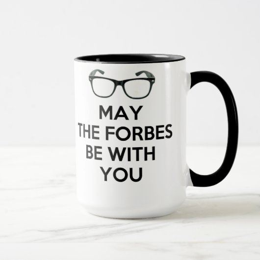 Mug Mai Forbes soit avec vous noir et blanc (Droite)