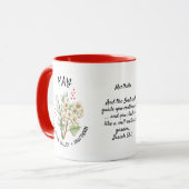 Mug MAI Mois de naissance Fleur Christian Personnalisé (Devant gauche)