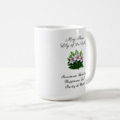 Mug Mai Mois de naissance Lys de fleurs de la vallée F (Devant droit)