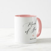 Mug Maid of Honor Cadeau de Mariage de script personna (Devant droit)