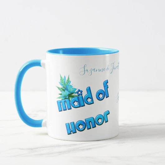 Mug Maid Of Honor Cute Personalized Wedding  (Gauche)