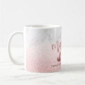 Mug Maid of Honor Script Faux Rose Gold + Snow Bokeh (Gauche)