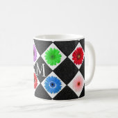 Mug Maigre Maigre Monogramme Couleur de la marguerite (Devant droit)