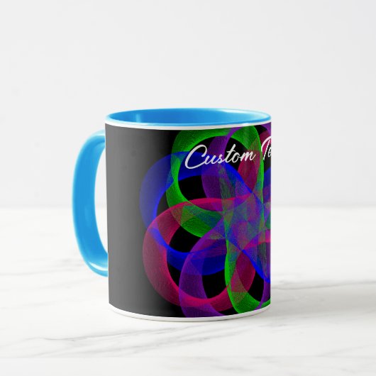 Mug Maille de café géométrique à double boucle (Devant gauche)