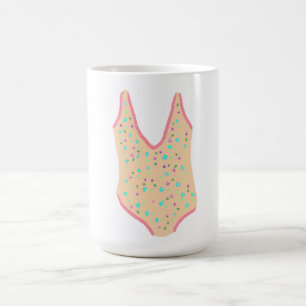 Mug Maillot de bain floral pêche pour l'été et la plag