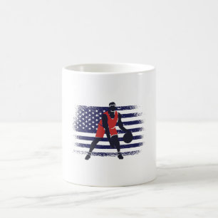 Mug Maillot de fan de basket-ball Drapeau USA