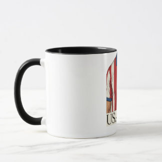 Mug Maillot de foot USA rétro style patriotique rouge