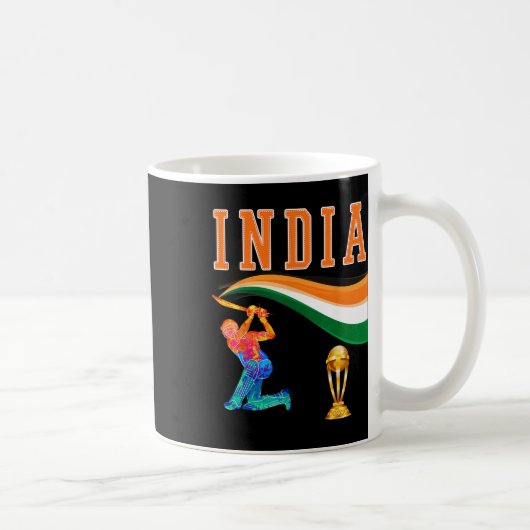 Mug Maillot de l'équipe de cricket indienne d'Inde (Droite)